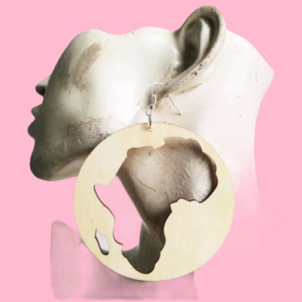 Wooden Africa Earrings